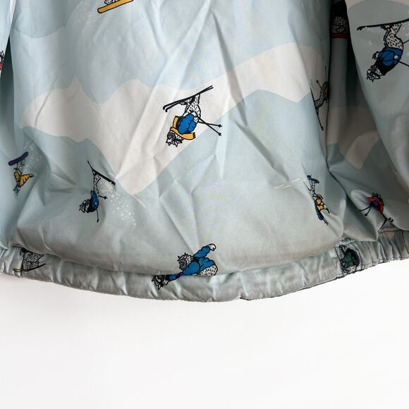 North Face Reversible Perrito Hooded Jacket in Size 5T Dark Gray Skiing Yetis - Picture 7 of 7